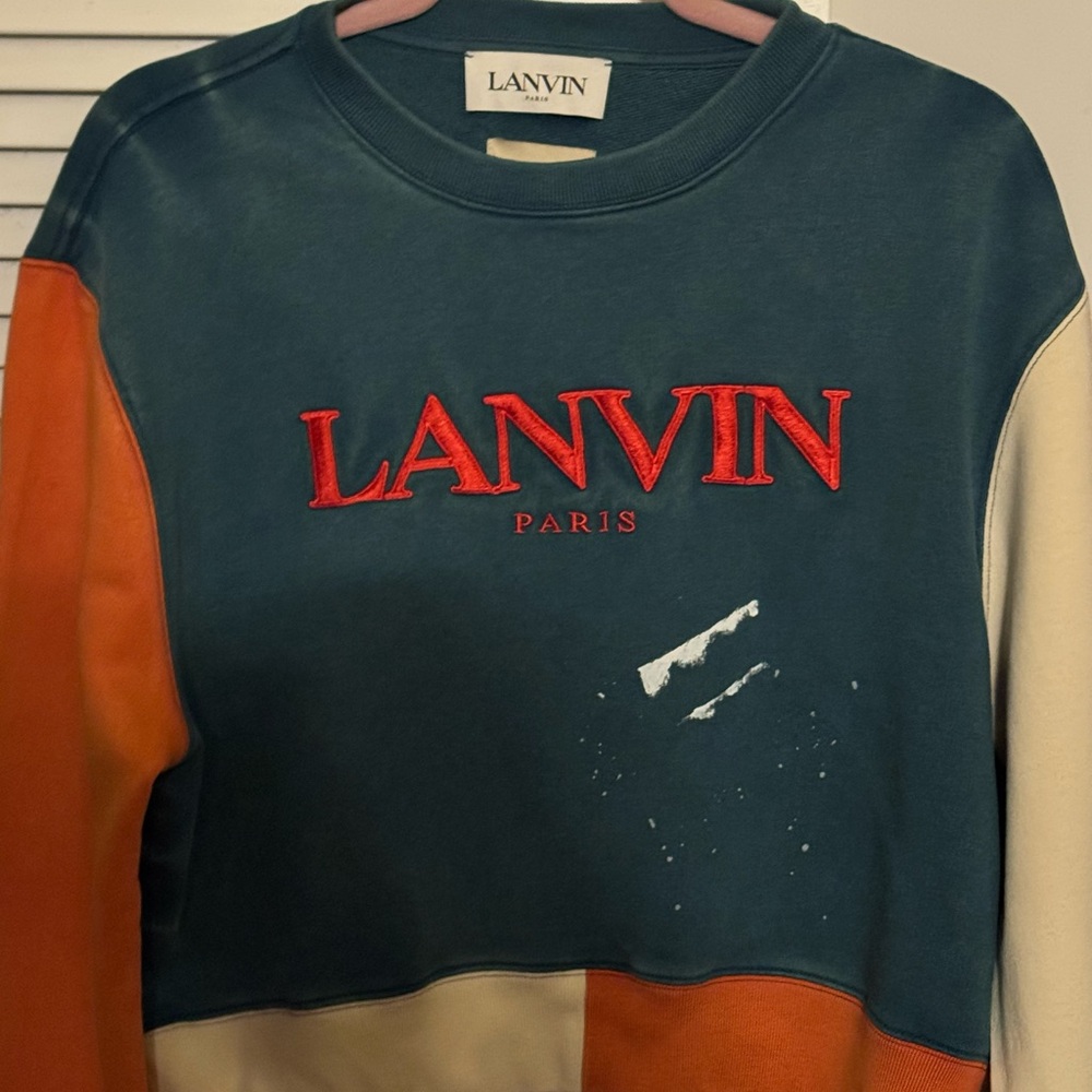 Lanvin Paris Color Block Sweatshirt Size: Small